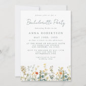 Elegant Wildflower vrijgezellenfeest Kaart (Voorkant)