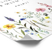 Elegant Wildflower Vrijgezellenfeest Mimosa Bar Te Poster (Hoek)