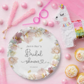 Elegant Wildflower vrijgezellenfeest Papieren Bordje (Feest)