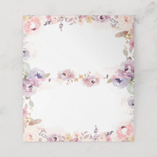 Elegant Wildflower vrijgezellenfeest Plaatskaartje (Buitenkant ongevouwen)