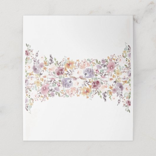 Elegant Wildflower vrijgezellenfeest Plaatskaartje (Buitenkant ongevouwen)