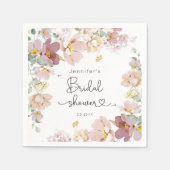 Elegant Wildflower vrijgezellenfeest Servet (Voorkant)