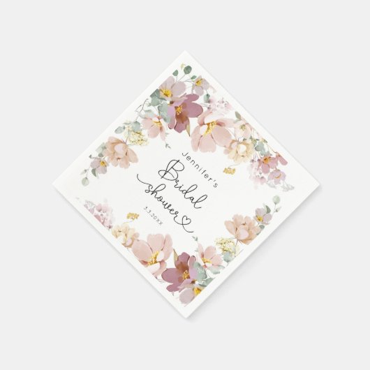 Elegant Wildflower vrijgezellenfeest Servet (Hoek)