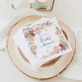 Elegant Wildflower vrijgezellenfeest Servet