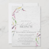 Elegant Wildflower Waterverf Floral Bridal Brunch Kaart (Voorkant)