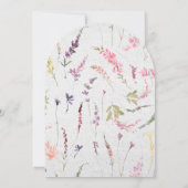 Elegant Wildflower Waterverf Floral Bridal Brunch Kaart (Achterkant)