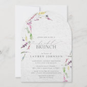 Elegant Wildflower Waterverf Floral Bridal Brunch Kaart (Voorkant)