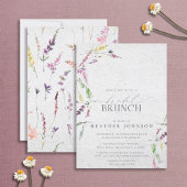 Elegant Wildflower Waterverf Floral Bridal Brunch Kaart