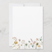 Elegant Wildflower Waterverf Floral Wedding Kaart (Achterkant)