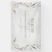 Elegant Wildflower Waterverf Shower Welkom Spandoek (Verticaal)