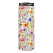 Elegant wildflower waterverf thermosbeker (Achterkant)