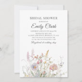 Elegant Wildflower Waterverf Vrijgezellenfeest Kaart (Voorkant)