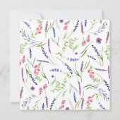 Elegant Wildflower Waterverf Wreath Vow Renewal Kaart (Achterkant)
