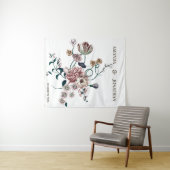 Elegant Wildflower Weddenschap Foto Booth Backdrop Wandkleed (In Situ (horizontaal))