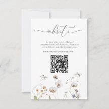 Elegant Wildflower Weddenschap QR-code