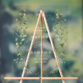 Elegant Wildflower Weddenschap Welkom Acryl Bord (Neutraal)