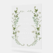 Elegant Wildflower Weddenschap Welkom Acryl Bord (Hoek)