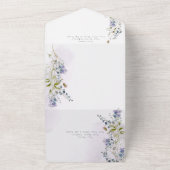 Elegant Wildflower Wedding All In One Uitnodiging (Buitenkant)