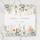 Elegant Wildflower Wedding Bedankjes Labels (Achterkant)