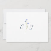 Elegant Wildflower Wedding Bedankkaart (Achterkant)