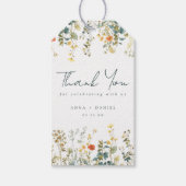 Elegant Wildflower Wedding Cadeaulabel (Voorkant)
