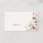 Elegant Wildflower Wedding Enclosure Kaart (Achterkant)
