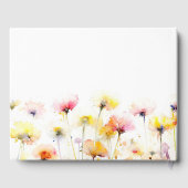 Elegant Wildflower Wedding Gastenboek (Achterkant)