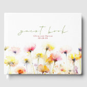 Elegant Wildflower Wedding Gastenboek (Voorkant)