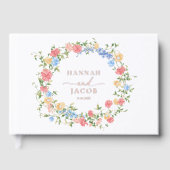 Elegant Wildflower Wedding Gastenboek (Voorkant)