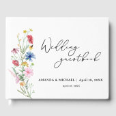Elegant Wildflower Wedding Gastenboek (Voorkant)