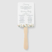 Elegant Wildflower Wedding Handwaaier (Achterkant)
