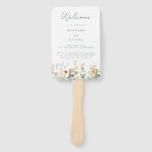 Elegant Wildflower Wedding Handwaaier (Voorkant)