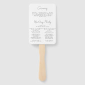 Elegant Wildflower Wedding Handwaaier (Achterkant)