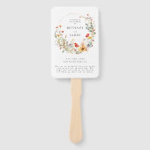 Elegant Wildflower Wedding Handwaaier (Voorkant)