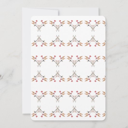 Elegant Wildflower Wedding Infor Detail Kaart (Achterkant)