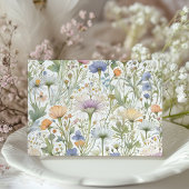 Elegant Wildflower Wedding Informatie Kaart