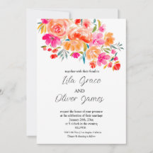 Elegant Wildflower Wedding Invitation