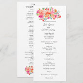 Elegant Wildflower Wedding Invitation Kaart (Voorkant / Achterkant)