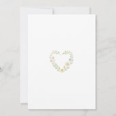 Elegant Wildflower Wedding Invitation Kaart (Achterkant)