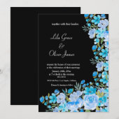 Elegant Wildflower Wedding Invitation Kaart (Voorkant / Achterkant)