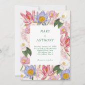 Elegant Wildflower Wedding Invitation Kaart (Voorkant)