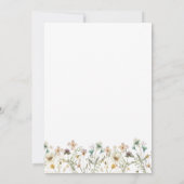 Elegant Wildflower Wedding Invitting Kaart (Achterkant)