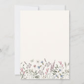 Elegant Wildflower Wedding Kaart (Achterkant)