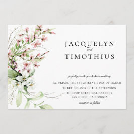 Elegant Wildflower Wedding Kaart