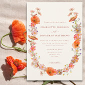 Elegant Wildflower Wedding Kaart
