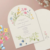 Elegant Wildflower Wedding Kaart