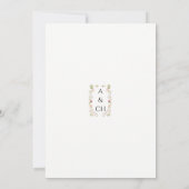 Elegant Wildflower Wedding Kaart (Achterkant)