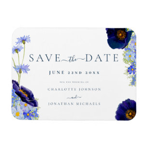 Elegant Wildflower Wedding Magneet