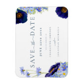 Elegant Wildflower Wedding Magneet (Verticaal)