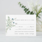 Elegant Wildflower Wedding Meal Choice RSVP (Staand voorkant)